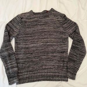 Grey Striped Grandpa Sweater